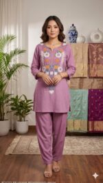 Rayon Pink Co-ord Set