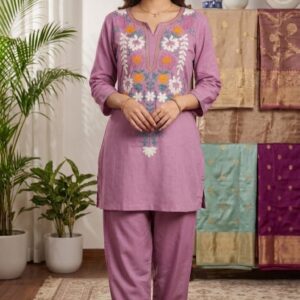 Rayon Pink Co-ord Set